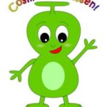 Eine Karikatur eines grünen Außerirdischen.